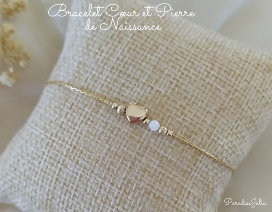 Bracelet Coeur Pierre de Naissance (5)